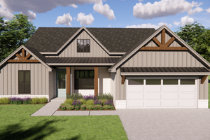 Home Plan - Exterior - Front Elevation for Farmhouse House Plan #1119-8 - 4 bed, 2 bath