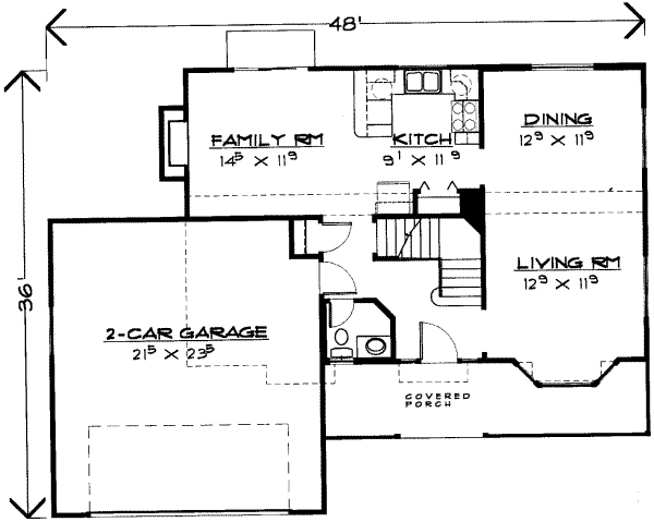 Modern Floor Plan - Main Floor Plan #308-147