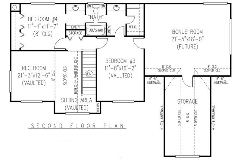 Home Plan - Floor Plan - Upper Floor for Country House Plan #11-222 - 4 bed, 2.5 bath