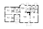 Southern Style House Plan - 3 Beds 2 Baths 1465 Sq/Ft Plan #36-405 