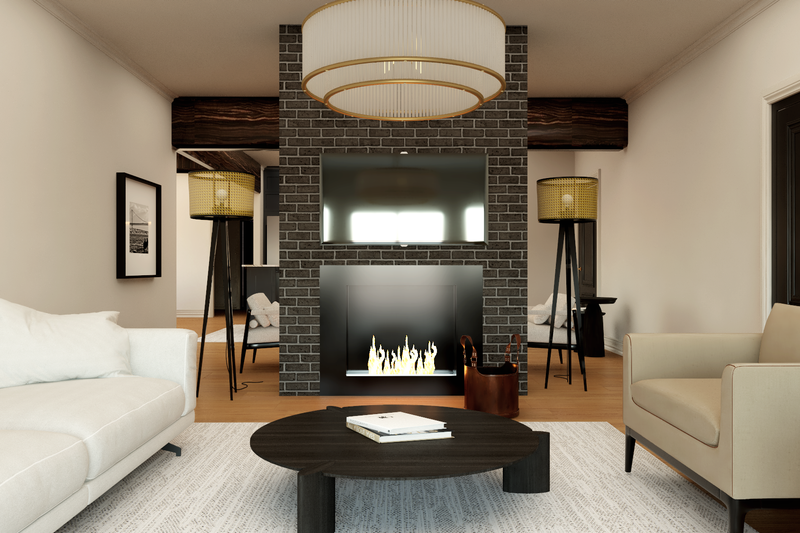 House Blueprint - Interior - Family Room 1 for Barndominium House Plan #1064-423 - 3 bed, 3.5 bath
