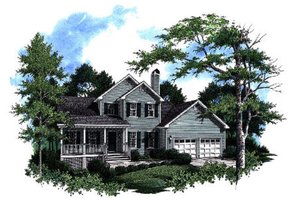 Architectural House Design - Traditional Exterior - Front Elevation Plan #41-169