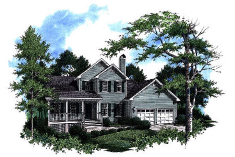 Architectural House Design - Traditional Exterior - Front Elevation Plan #41-169
