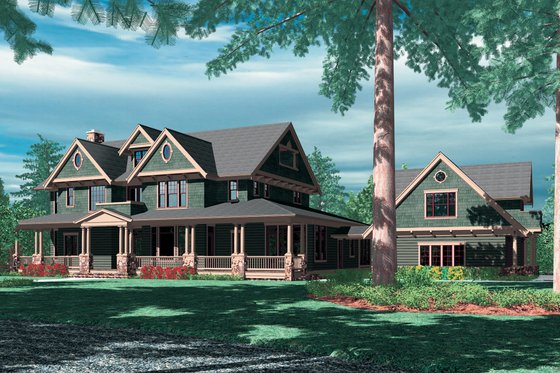 Exterior - Front Elevation 7 for Colonial House Plan #48-151 - 6 bed, 5 bath