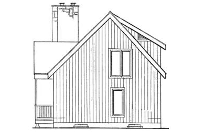 Architectural House Design - Exterior - Rear Elevation for Cabin House Plan #3-104 - 3 bed, 2 bath