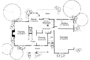 Floor Plan - Main Floor for Traditional House Plan #120-105 - 4 bed, 3 bath