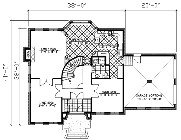 European Floor Plan - Main Floor Plan #138-216