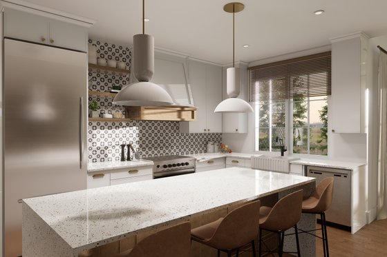 Interior - Kitchen for Farmhouse House Plan #23-2827 - 6 bed, 2.5 bath