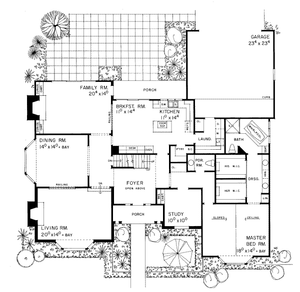Architectural House Design - Traditional Floor Plan - Main Floor Plan #72-384