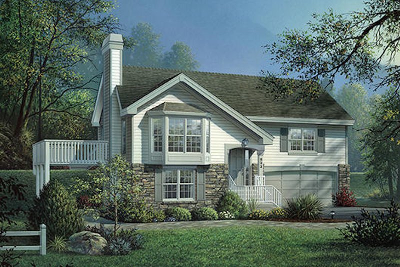 Traditional Style House Plan - 4 Beds 3 Baths 2080 Sq/Ft Plan #57-334 ...