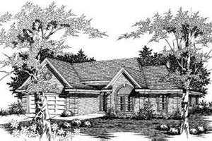 Southern Exterior - Front Elevation Plan #329-132