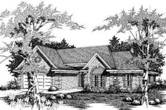 Exterior - Front Elevation for Southern House Plan #329-132 - 3 bed, 2 bath