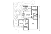 European Style House Plan - 3 Beds 2 Baths 1119 Sq/Ft Plan #410-259 