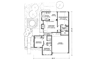 Floor Plan - Main Floor for European House Plan #410-259 - 3 bed, 2 bath