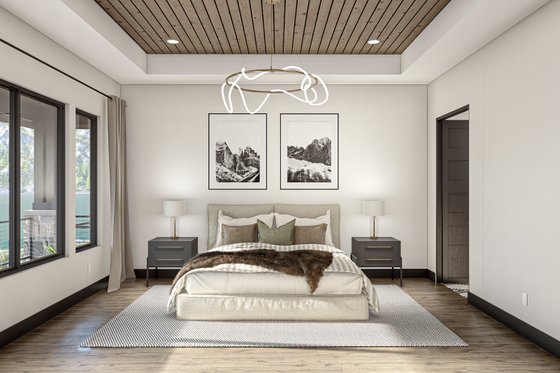 Interior - Master Bedroom 1 for Modern House Plan #455-232 - 2 bed, 3 bath