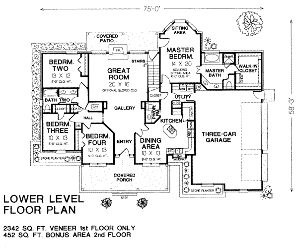 Architectural House Design - Country Floor Plan - Main Floor Plan #310-231