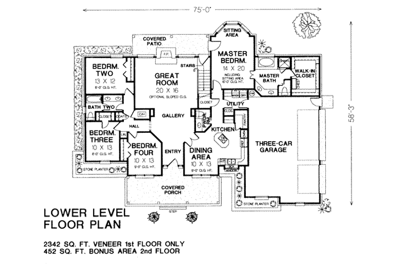 Dream House Plan - Floor Plan - Main Floor for Country House Plan #310-231 - 4 bed, 2.5 bath