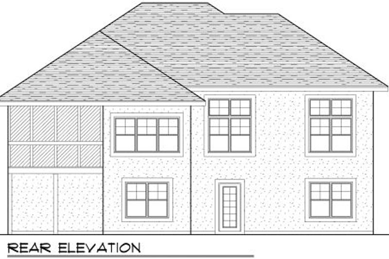 Dream House Plan - Exterior - Rear Elevation for European House Plan #70-992 - 5 bed, 3 bath