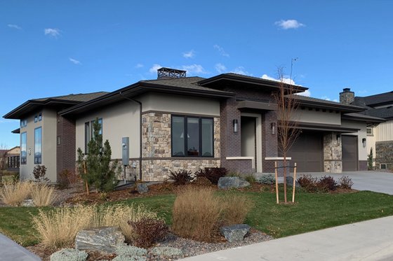 Exterior - Front Elevation 3 for Ranch House Plan #1069-6 - 2 bed, 2 bath