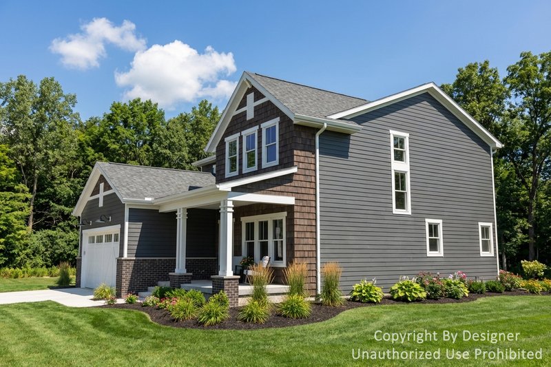 House Plan Design - Exterior - Front Elevation 3 for Craftsman House Plan #51-1521 - 4 bed, 2.5 bath