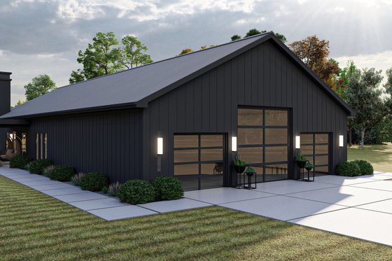 Exterior - Rear Elevation for Barndominium House Plan #455-240 - 3 bed, 2.5 bath