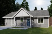 Craftsman Style House Plan - 3 Beds 1 Baths 924 Sq/Ft Plan #53-696 