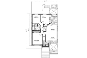Floor Plan - Lower Floor for European House Plan #138-181 - 3 bed, 1 bath