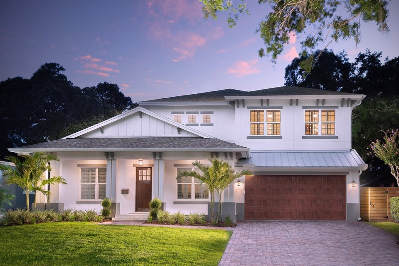 Architectural House Design - Exterior - Front Elevation 4 for Contemporary House Plan #938-92 - 4 bed, 4 bath
