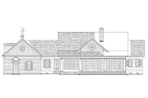 Exterior - Rear Elevation for Colonial House Plan #137-286 - 4 bed, 3 bath