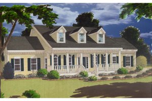 Colonial Exterior - Front Elevation Plan #3-275