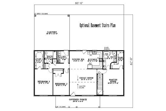 Floor Plan - Other Floor House Plan #17-2141 - 3 bed, 2 bath