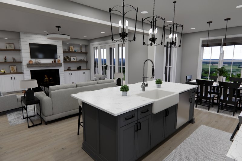 House Blueprint - Interior - Kitchen for Farmhouse House Plan #51-1302 - 3 bed, 3.5 bath