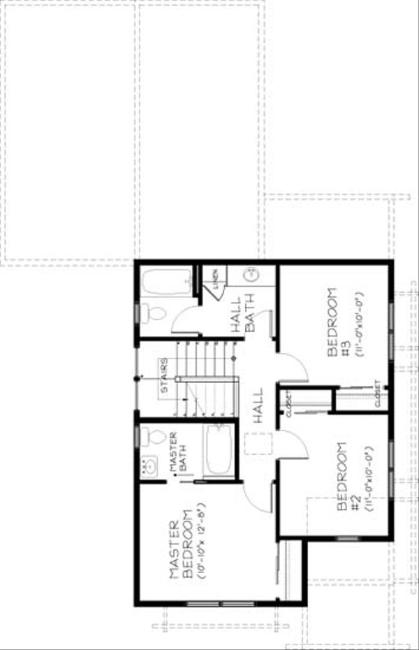Dream House Plan - Craftsman Floor Plan - Upper Floor Plan #434-19