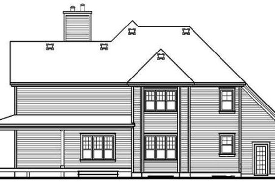 Exterior - Rear Elevation for Farmhouse House Plan #23-519 - 3 bed, 2.5 bath