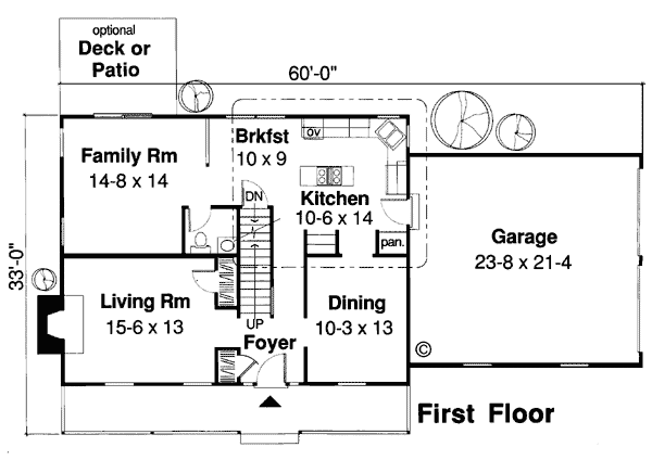 Farmhouse Floor Plan - Main Floor Plan #312-580
