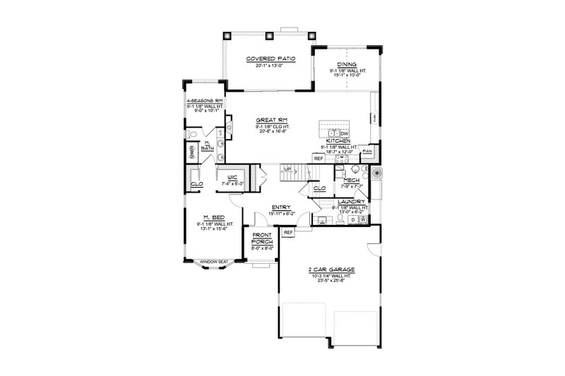 Traditional Style House Plan - 3 Beds 2.5 Baths 2473 Sq/Ft Plan #1064 ...