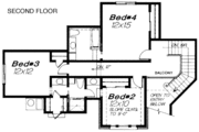 European Style House Plan - 4 Beds 3.5 Baths 2902 Sq/Ft Plan #310-184 