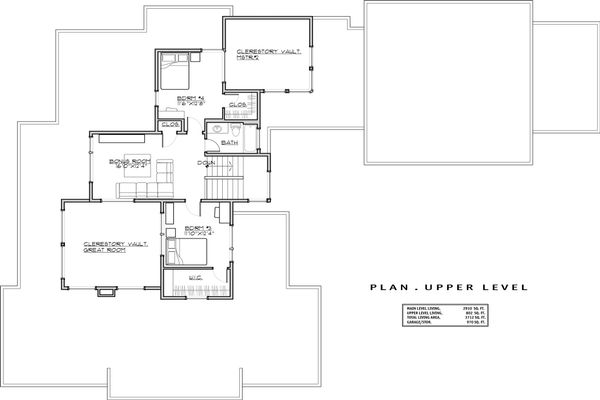 Modern Floor Plan - Upper Floor Plan #892-17