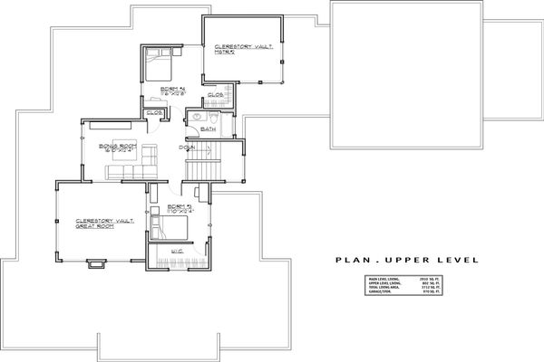 Architectural House Design - Modern Floor Plan - Upper Floor Plan #892-17