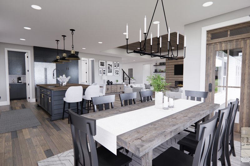 House Blueprint - Interior - Dining Room for Farmhouse House Plan #51-1238 - 2 bed, 2.5 bath