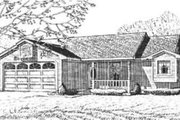 Ranch Style House Plan - 3 Beds 2 Baths 1078 Sq/Ft Plan #410-181 