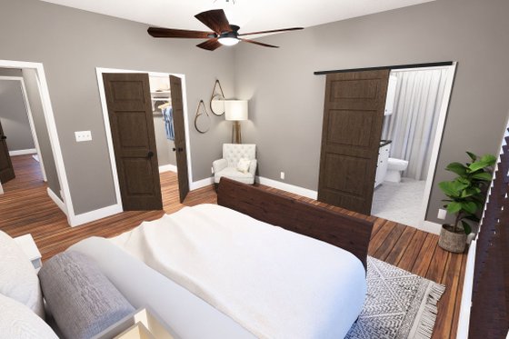Interior - Master Bedroom 1 for Craftsman House Plan #44-179 - 4 bed, 2 bath