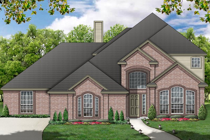 Dream House Plan - European Exterior - Front Elevation Plan #84-391