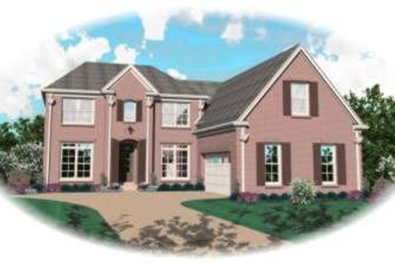 Exterior - Front Elevation 2 for European House Plan #81-975 - 3 bed, 3.5 bath