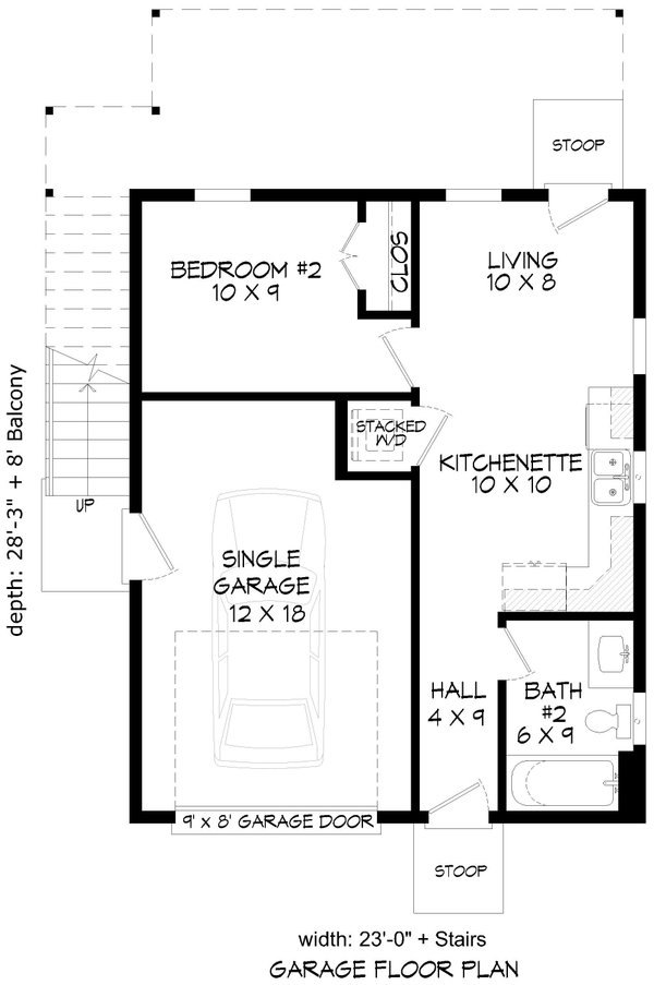 Contemporary Floor Plan - Main Floor Plan #932-1116