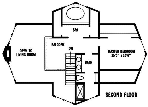 Modern Floor Plan - Upper Floor Plan #307-101