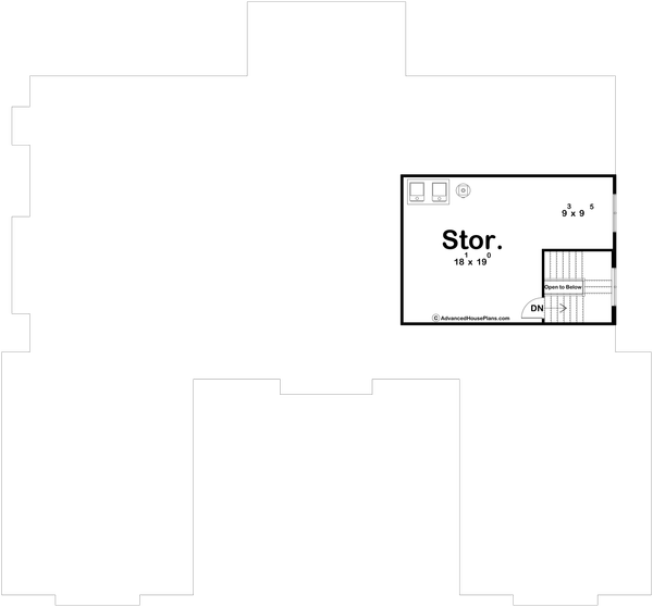 House Blueprint - Modern Floor Plan - Upper Floor Plan #455-518