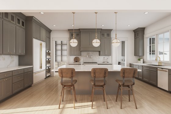 Interior - Kitchen for Farmhouse House Plan #430-415 - 4 bed, 3.5 bath