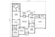 European Style House Plan - 3 Beds 2 Baths 1994 Sq/Ft Plan #17-1043 