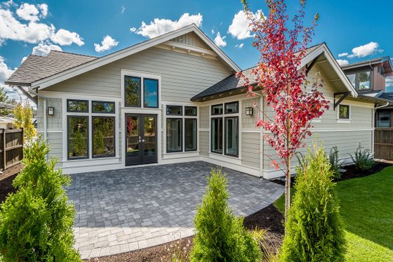 Exterior - Rear Elevation for Ranch House Plan #895-90 - 3 bed, 2 bath